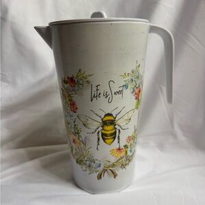 The Prairie Rachel Ashwell Melamine Pitcher Bee Life is Sweet Farmhouse Kitchen